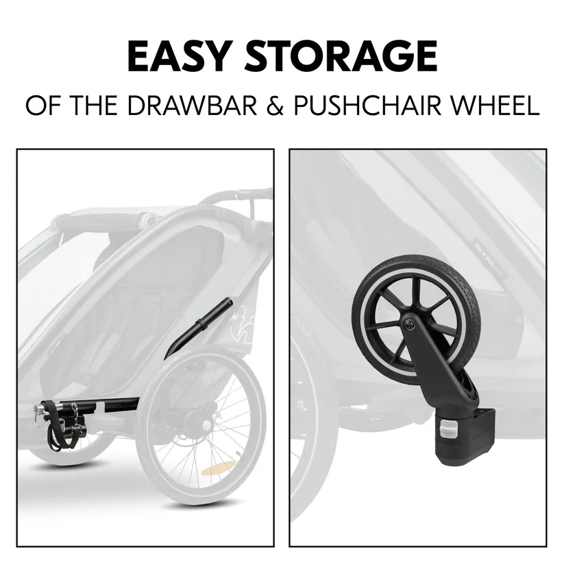 Hauck Bike N Walk Duo jalgrattahaagis 3in1, Dark Green - Image 12
