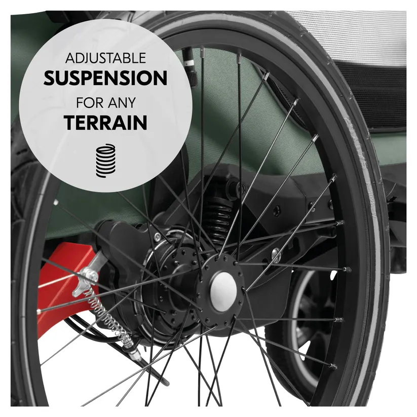 Hauck Bike N Walk Duo jalgrattahaagis 3in1, Dark Green - Image 9