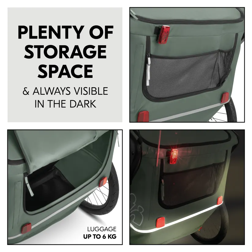 Hauck Bike N Walk Duo jalgrattahaagis 3in1, Dark Green - Image 8