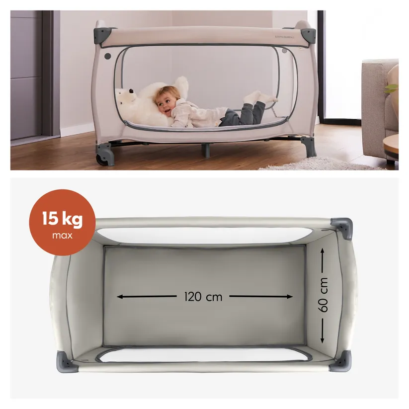 Hauck reisivoodi Sleep N Easyfold, Dark Grey - Image 3