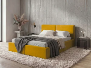 Pesukastiga voodid Hilton 120x200, Mustard