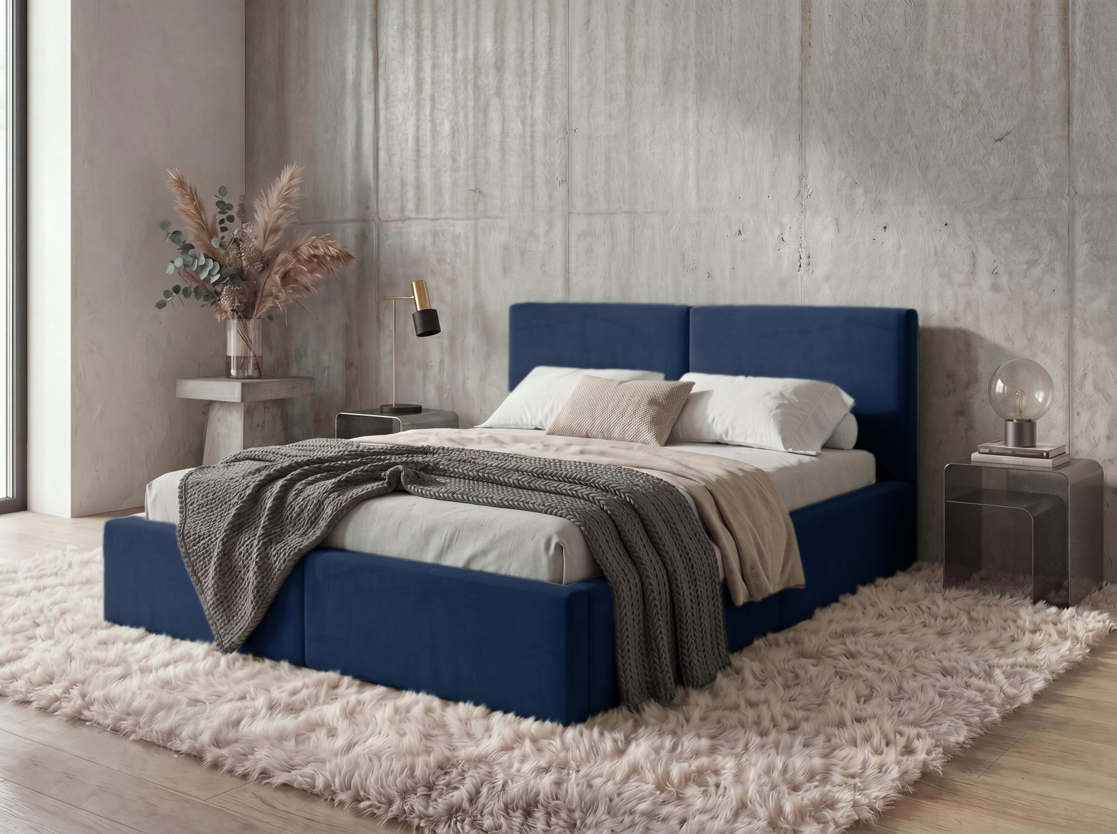 Pesukastiga voodid Hilton 120x200, Sinine
